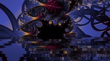 Soyut Bilgisayar Fraktal Tasarımı. Fraktal hiç bitmeyen bir desen. Fraktallar, farklı ölçeklerde kendine benzeyen sonsuz derecede karmaşık kalıplardır. Cep telefonu duvar kağıdı için harika.