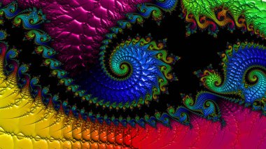 Soyut Bilgisayar Fraktal Tasarımı. Fraktal hiç bitmeyen bir desen. Fraktallar, farklı ölçeklerde kendine benzeyen sonsuz derecede karmaşık kalıplardır. Cep telefonu duvar kağıdı için harika.