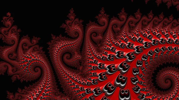 Resumen Diseño Fractal Generado Por Ordenador Fractal Patrón Interminable Los — Foto de Stock