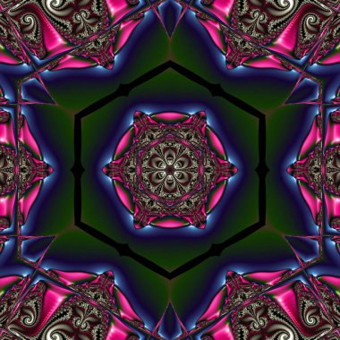 Soyut Bilgisayar Fraktal Tasarımı. Fraktal hiç bitmeyen bir desen. Fraktallar, farklı ölçeklerde kendine benzeyen sonsuz derecede karmaşık kalıplardır. Cep telefonu duvar kağıdı için harika.