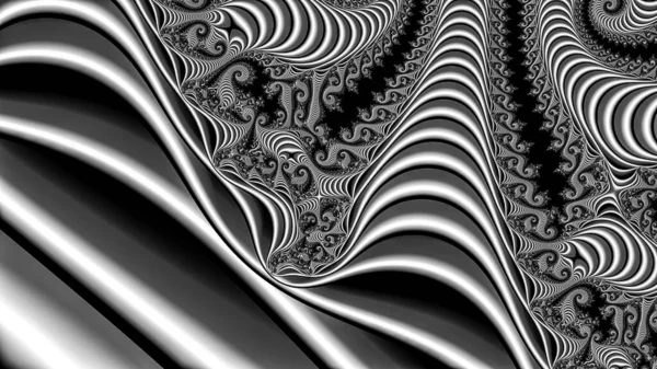 Abstract Computergegenereerd Fractaal Ontwerp Een Fractal Een Nooit Eindigend Patroon — Stockfoto