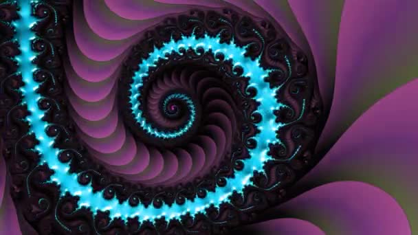 Abstract Computergegenereerd Fractaal Ontwerp Een Fractal Een Nooit Eindigend Patroon — Stockvideo