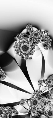 Soyut Bilgisayar Fraktal Tasarımı. Fraktal hiç bitmeyen bir desen. Fraktallar, farklı ölçeklerde kendine benzeyen sonsuz derecede karmaşık kalıplardır. Cep telefonu duvar kağıdı için harika.