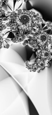 Soyut Bilgisayar Fraktal Tasarımı. Fraktal hiç bitmeyen bir desen. Fraktallar, farklı ölçeklerde kendine benzeyen sonsuz derecede karmaşık kalıplardır. Cep telefonu duvar kağıdı için harika.