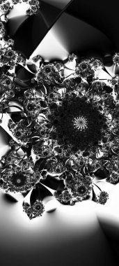 Soyut Bilgisayar Fraktal Tasarımı. Fraktal hiç bitmeyen bir desen. Fraktallar, farklı ölçeklerde kendine benzeyen sonsuz derecede karmaşık kalıplardır. Cep telefonu duvar kağıdı için harika.