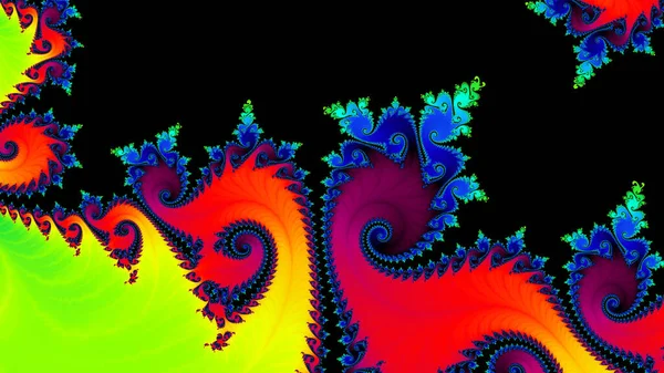 Resumen Diseño Fractal Generado Por Ordenador Fractal Patrón Interminable Los —  Fotos de Stock