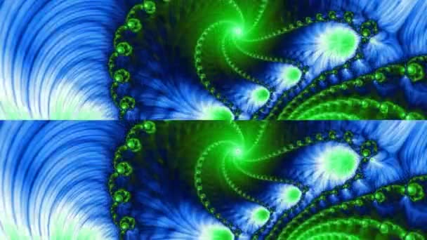 Abstract Computergegenereerd Fractaal Ontwerp Een Fractal Een Nooit Eindigend Patroon — Stockvideo