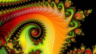 Soyut Bilgisayar Fraktal Tasarımı. Fraktal hiç bitmeyen bir desen. Fraktallar, farklı ölçeklerde kendine benzeyen sonsuz derecede karmaşık kalıplardır. Cep telefonu duvar kağıdı için harika.