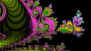 Soyut Bilgisayar Fraktal Tasarımı. Fraktal hiç bitmeyen bir desen. Fraktallar, farklı ölçeklerde kendine benzeyen sonsuz derecede karmaşık kalıplardır. Cep telefonu duvar kağıdı için harika.