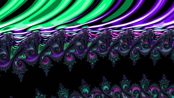 Abstract Computergegenereerd Fractaal Ontwerp Een Fractal Een Nooit Eindigend Patroon — Stockfoto