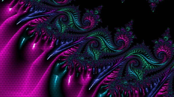 Abstract Computergegenereerd Fractaal Ontwerp Een Fractal Een Nooit Eindigend Patroon — Stockfoto