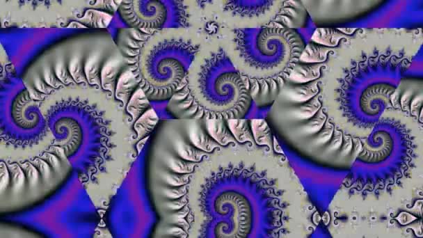 Abstract Computer Generated Fractal Design Fractal Never Ending Pattern Fractals — Stock Video