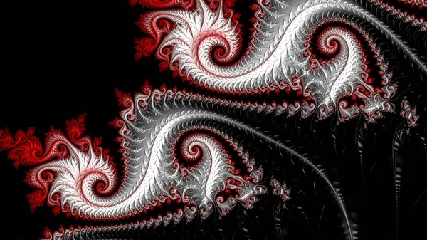 Resumen Diseño Fractal Generado Por Ordenador Fractal Patrón Interminable Los — Foto de Stock