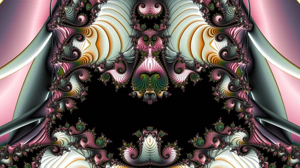 Abstract Computergegenereerd Fractaal Ontwerp Een Fractal Een Nooit Eindigend Patroon — Stockfoto