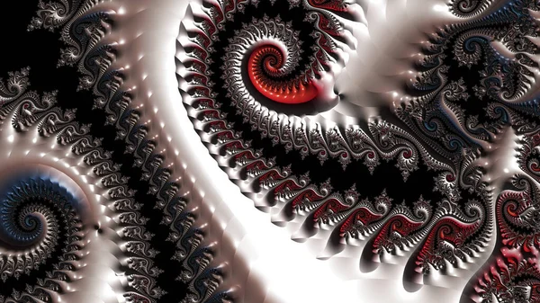 Abstract Computergegenereerd Fractaal Ontwerp Een Fractal Een Nooit Eindigend Patroon — Stockfoto