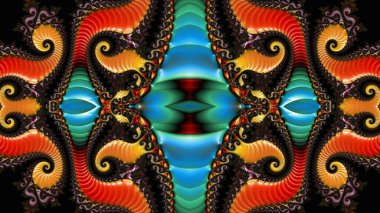 Soyut Bilgisayar Fraktal Tasarımı. Fraktal hiç bitmeyen bir desen. Fraktallar, farklı ölçeklerde kendine benzeyen sonsuz derecede karmaşık kalıplardır. Cep telefonu duvar kağıdı için harika.