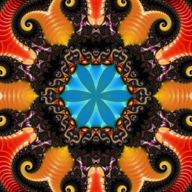 Soyut Bilgisayar Fraktal Tasarımı. Fraktal hiç bitmeyen bir desen. Fraktallar, farklı ölçeklerde kendine benzeyen sonsuz derecede karmaşık kalıplardır. Cep telefonu duvar kağıdı için harika.