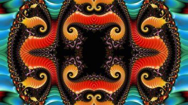 Soyut Bilgisayar Fraktal Tasarımı. Fraktal hiç bitmeyen bir desen. Fraktallar, farklı ölçeklerde kendine benzeyen sonsuz derecede karmaşık kalıplardır. Cep telefonu duvar kağıdı için harika.