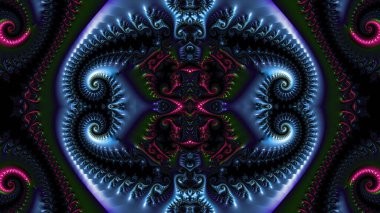 Soyut Bilgisayar Fraktal Tasarımı. Fraktal hiç bitmeyen bir desen. Fraktallar, farklı ölçeklerde kendine benzeyen sonsuz derecede karmaşık kalıplardır. Cep telefonu duvar kağıdı için harika.