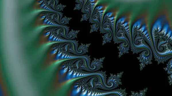 Resumen Diseño Fractal Generado Por Ordenador Fractal Patrón Interminable Los — Foto de Stock