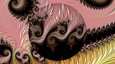 Soyut Bilgisayar Fraktal Tasarımı. Fraktal hiç bitmeyen bir desen. Fraktallar, farklı ölçeklerde kendine benzeyen sonsuz derecede karmaşık kalıplardır. Cep telefonu duvar kağıdı için harika.