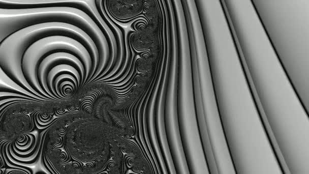 Abstract Computergegenereerd Fractaal Ontwerp Een Fractal Een Nooit Eindigend Patroon — Stockvideo