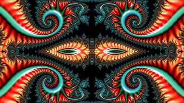 Soyut Bilgisayar Fraktal Tasarımı. Fraktal hiç bitmeyen bir desen. Fraktallar, farklı ölçeklerde kendine benzeyen sonsuz derecede karmaşık kalıplardır. Cep telefonu duvar kağıdı için harika.