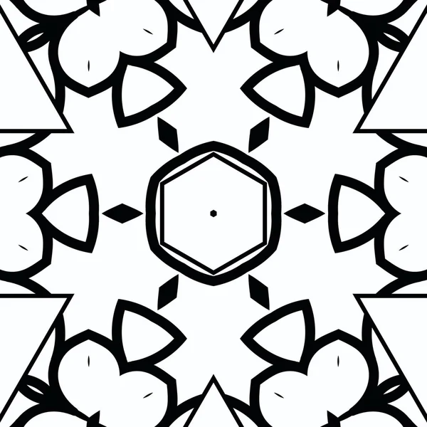 Kompleks Kaleidoskop Mandala Untuk Buku Mewarnai Black Lines White Background — Stok Foto