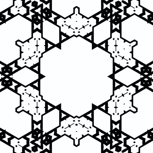 Complex Kaleidoscope Mandala Coloring Book Black Lines White Background Abstract — Stock Photo, Image