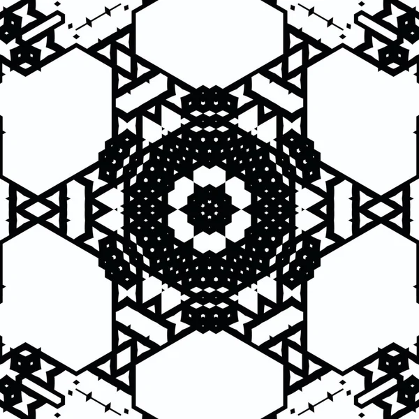 Complex Kaleidoscope Mandala Coloring Book Black Lines White Background Abstract — Stock Photo, Image