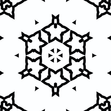 Kompleks Kaleydoskop Mandala. Boyama kitabı için. Beyaz Arkaplanda Siyah Çizgiler. Soyut Geometrik Süsleme