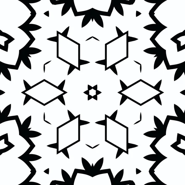 Комплекс Калейдоскоп Мандала Раскраски Чёрные Линии Белом Фоне Абстрактный Геометрический — стоковое фото