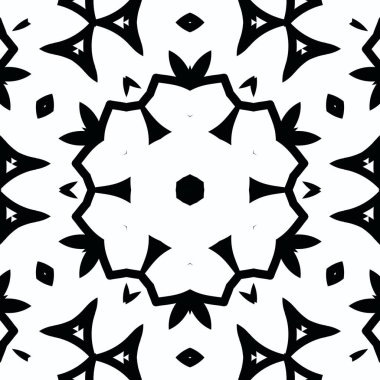 Kompleks Kaleydoskop Mandala. Boyama kitabı için. Beyaz Arkaplanda Siyah Çizgiler. Soyut Geometrik Süsleme