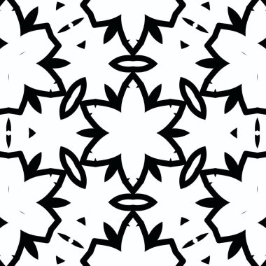 Kompleks Kaleydoskop Mandala. Boyama kitabı için. Beyaz Arkaplanda Siyah Çizgiler. Soyut Geometrik Süsleme