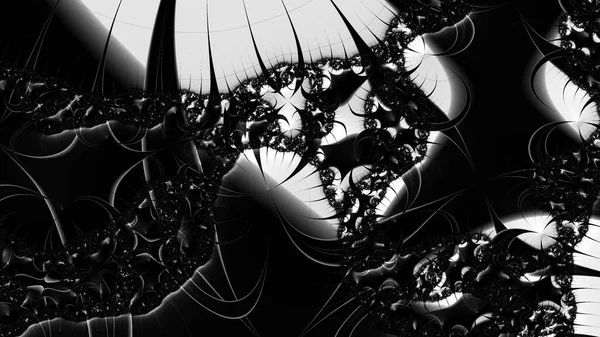 Abstract Computergegenereerd Fractaal Ontwerp Een Fractal Een Nooit Eindigend Patroon — Stockfoto