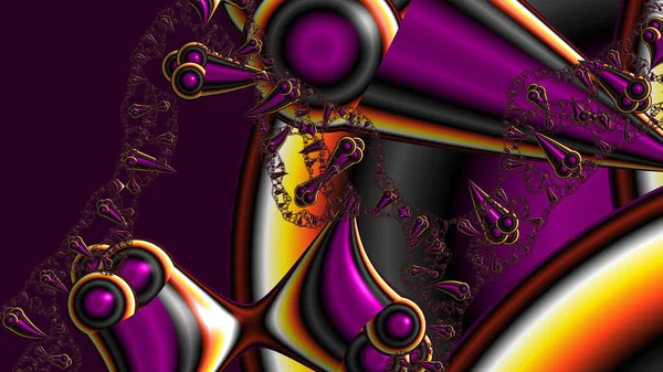 Abstract Computergegenereerd Fractaal Ontwerp Een Fractal Een Nooit Eindigend Patroon — Stockfoto