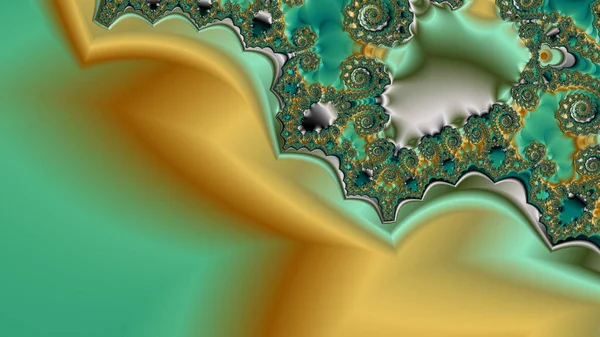 Abstract Computergegenereerd Fractaal Ontwerp Een Fractal Een Nooit Eindigend Patroon — Stockfoto