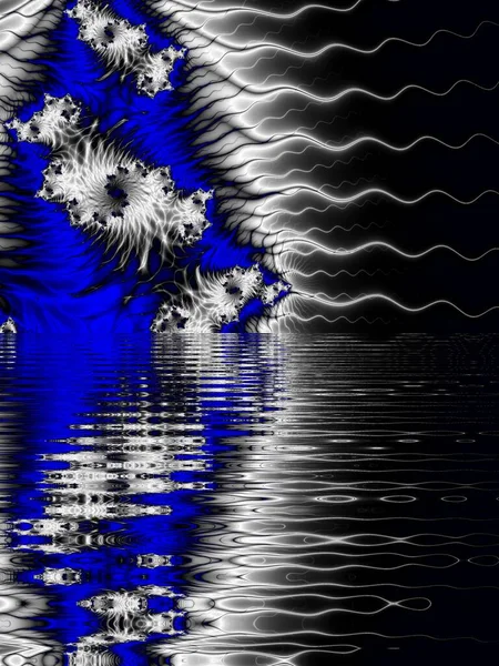 Abstract Computergegenereerd Fractaal Ontwerp Een Fractal Een Nooit Eindigend Patroon — Stockfoto