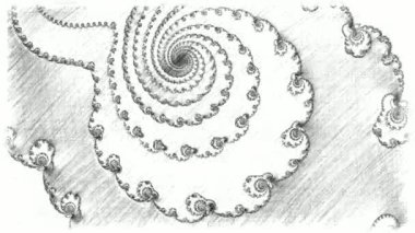 Soyut Bilgisayar Fraktal Tasarımı. Fraktal hiç bitmeyen bir desen. Fraktallar, farklı ölçeklerde kendine benzeyen sonsuz derecede karmaşık kalıplardır. Cep telefonu duvar kağıdı için harika.