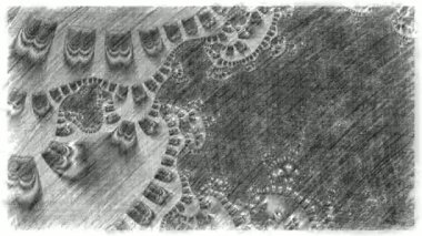 Soyut Bilgisayar Fraktal Tasarımı. Fraktal hiç bitmeyen bir desen. Fraktallar, farklı ölçeklerde kendine benzeyen sonsuz derecede karmaşık kalıplardır. Cep telefonu duvar kağıdı için harika.