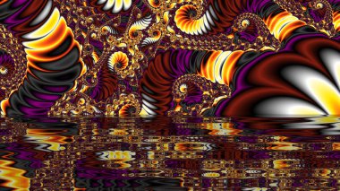 Soyut Bilgisayar Fraktal Tasarımı. Fraktal hiç bitmeyen bir desen. Fraktallar, farklı ölçeklerde kendine benzeyen sonsuz derecede karmaşık kalıplardır. Cep telefonu duvar kağıdı için harika.