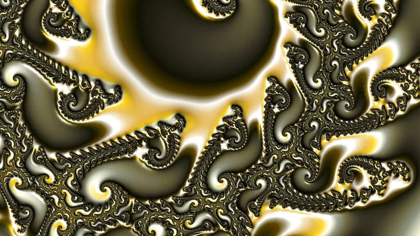 Abstract Computergegenereerd Fractaal Ontwerp Een Fractal Een Nooit Eindigend Patroon — Stockfoto