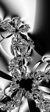 Soyut Bilgisayar Fraktal Tasarımı. Fraktal hiç bitmeyen bir desen. Fraktallar, farklı ölçeklerde kendine benzeyen sonsuz derecede karmaşık kalıplardır. Cep telefonu duvar kağıdı için harika.