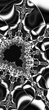 Soyut Bilgisayar Fraktal Tasarımı. Fraktal hiç bitmeyen bir desen. Fraktallar, farklı ölçeklerde kendine benzeyen sonsuz derecede karmaşık kalıplardır. Cep telefonu duvar kağıdı için harika.