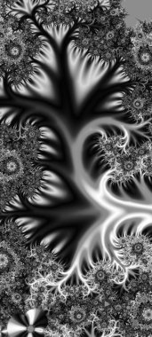 Soyut Bilgisayar Fraktal Tasarımı. Fraktal hiç bitmeyen bir desen. Fraktallar, farklı ölçeklerde kendine benzeyen sonsuz derecede karmaşık kalıplardır. Cep telefonu duvar kağıdı için harika.