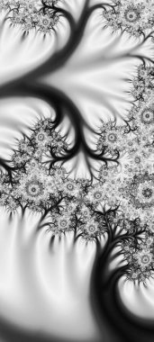 Soyut Bilgisayar Fraktal Tasarımı. Fraktal hiç bitmeyen bir desen. Fraktallar, farklı ölçeklerde kendine benzeyen sonsuz derecede karmaşık kalıplardır. Cep telefonu duvar kağıdı için harika.