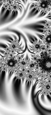 Soyut Bilgisayar Fraktal Tasarımı. Fraktal hiç bitmeyen bir desen. Fraktallar, farklı ölçeklerde kendine benzeyen sonsuz derecede karmaşık kalıplardır. Cep telefonu duvar kağıdı için harika.