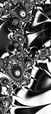 Soyut Bilgisayar Fraktal Tasarımı. Fraktal hiç bitmeyen bir desen. Fraktallar, farklı ölçeklerde kendine benzeyen sonsuz derecede karmaşık kalıplardır. Cep telefonu duvar kağıdı için harika.