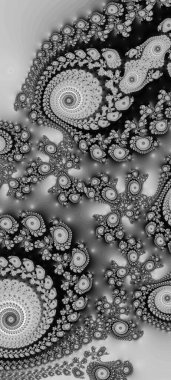 Soyut Bilgisayar Fraktal Tasarımı. Fraktal hiç bitmeyen bir desen. Fraktallar, farklı ölçeklerde kendine benzeyen sonsuz derecede karmaşık kalıplardır. Cep telefonu duvar kağıdı için harika.