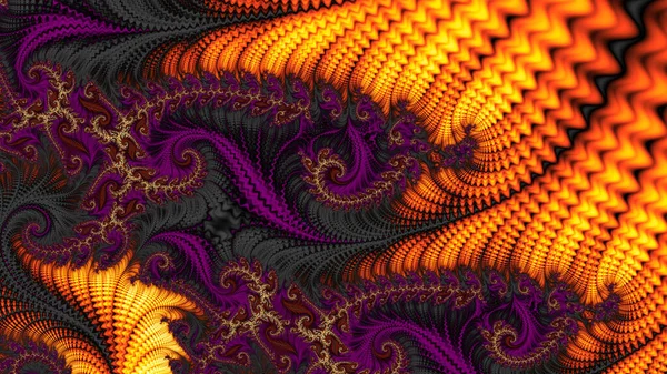 Resumen Diseño Fractal Generado Por Ordenador Fractal Patrón Interminable Los — Foto de Stock